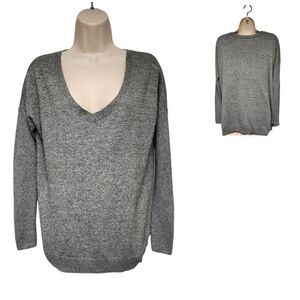 American Eagle Long Sleeve Oversized Sweater Gray Womens Pullover Knit S/P